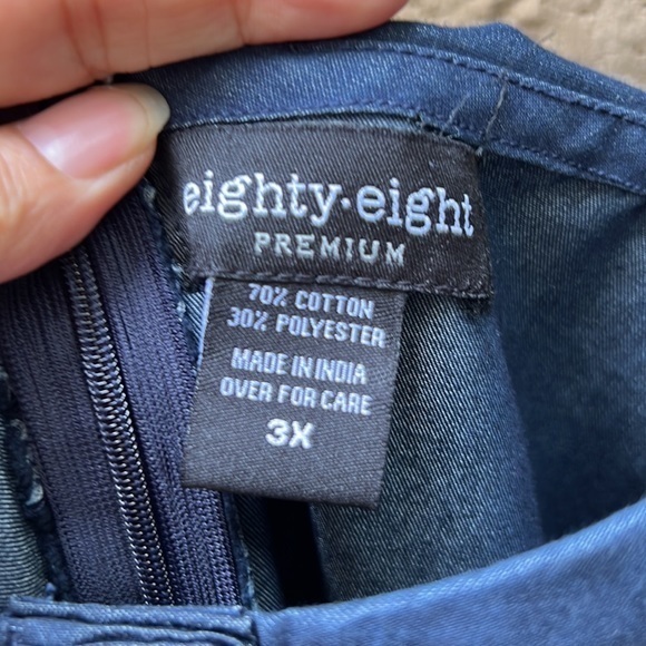 Eighty-Eight Chambray‎ Womens Dress Plus Size 3X - Picture 7 of 11